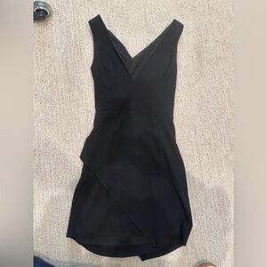 NBD Black V-Neck Mini Dress